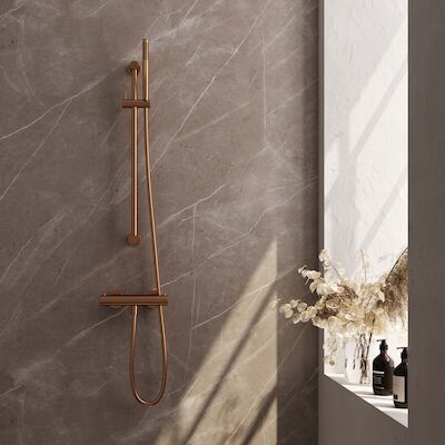 Douchekraan Opbouw Brauer Copper Edition Met Glijstang Geborsteld Koper (Keuze Handdouche)