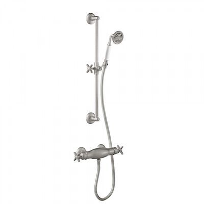 Douchekraan Tres Clasic Thermostatisch Set Incl. Glijstang en Handdouche RVS