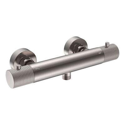 Douchemengkraan Thermostatisch BWS Ridged Geborsteld Staal