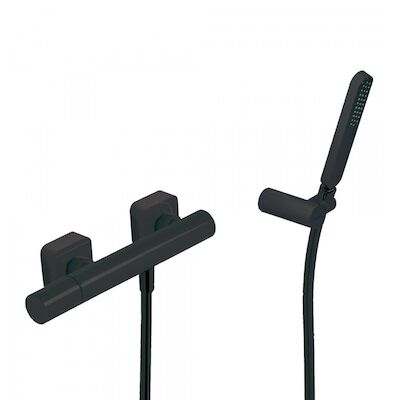 Douchemengkraan Tres Loft met Handdouche 29.2×8 cm Rond Mat Zwart
