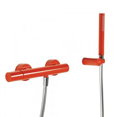 Douchemengkraan Tres Study Colors met Handdouche 29×8 cm Rond Rood