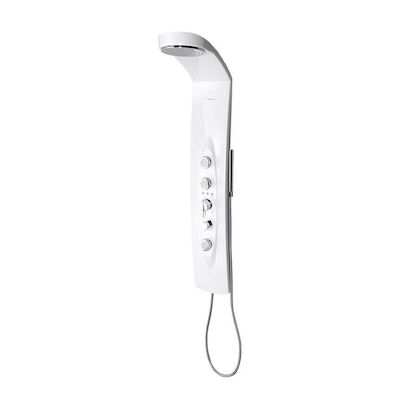 Douchepaneel Sapho Mola 130×21 cm Thermostatisch Hoekgemonteerd Wit