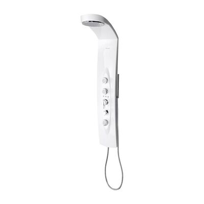 Douchepaneel Sapho Mola 130×21 cm Thermostatisch Wandgemonteerd Wit