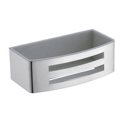 Doucherek Sanilux Design Recht 25x12x8cm Chroom met uitneembaar kunststof inzetstuk