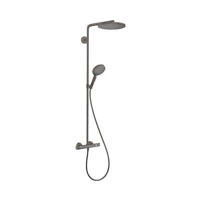 Doucheset HansGrohe Raindance Select S 240 1jet PowderRain Met Thermostaat Geborsteld Zwart Chroom