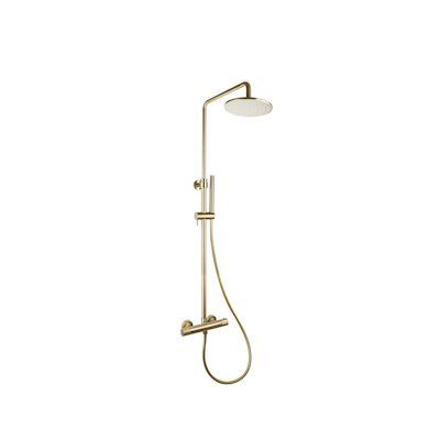 Doucheset Sanilux Rubb Opbouw Thermostatisch Rond Geborsteld Goud