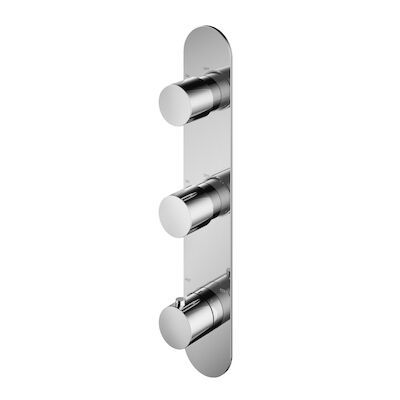 Douchethermostaat Hotbath Buddy Inbouw 2 Stopkranen Verticaal Chroom