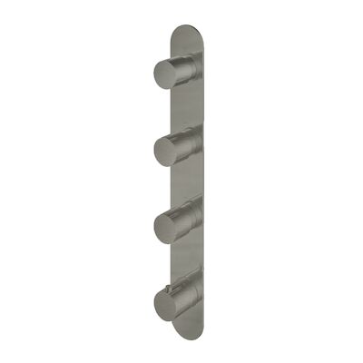 Douchethermostaat Hotbath Buddy Inbouw 3 Stopkranen Verticaal Geborsteld Nikkel