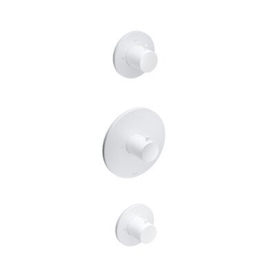Douchethermostaat Hotbath Cobber Inbouw 2 Stopkranen Mat Wit (excl. inbouwdeel)