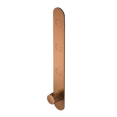 Douchethermostaat Hotbath Cobber Inbouw 3 Pushbuttons Geborsteld Koper (excl. inbouwdeel) Living Colours