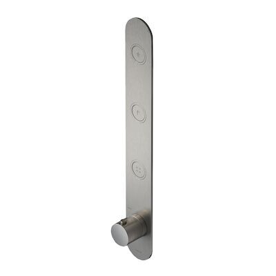 Douchethermostaat Hotbath Cobber Inbouw 3 Pushbuttons Geborsteld Nikkel (excl. inbouwdeel)