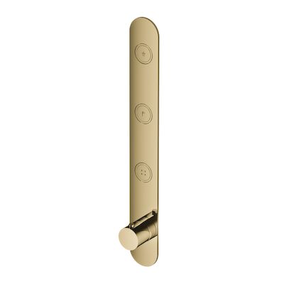 Douchethermostaat Hotbath Cobber Inbouw 3 Pushbuttons Gepolijst Messing PVD (excl. inbouwdeel)