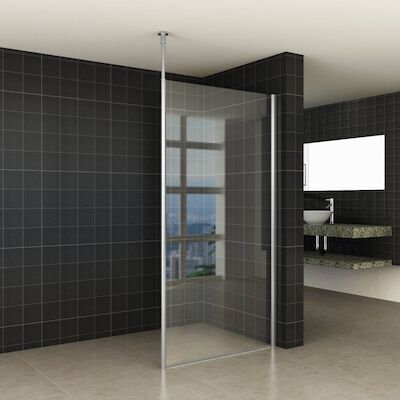 Douchewand BWS Apollo met Verticale Stabilisatiestang 110×200 cm NANO Coating