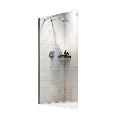 Douchewand Sealskin Hooked Omkeerbaar 140×200 cm Zilver
