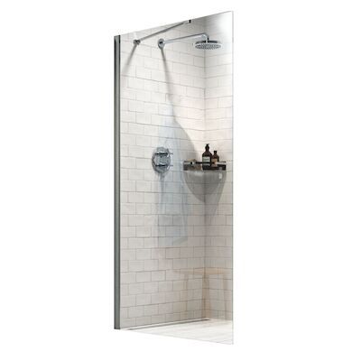 Douchewand Sealskin Hooked Omkeerbaar 75×200 cm Zilver