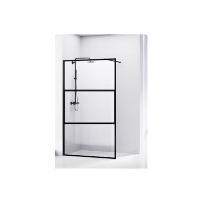 Douchewand Van Rijn ST04 Zwart Aluminium Profiel 8 mm Helder Glas (Alle Maten)