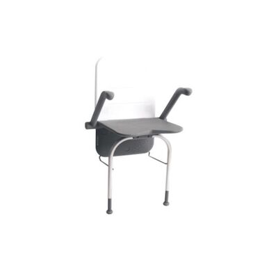 Douchezitting Etac Relax Armsteunen Rugleuning en Steunpoten 39×45 cm Kunststof Grijs