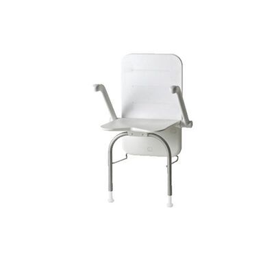 Douchezitting Etac Relax Armsteunen Rugleuning en Steunpoten 40×45 cm Kunststof Wit