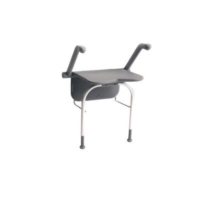 Douchezitting Etac Relax met Armsteunen en Steunpoten 39×45 cm Kunststof Grijs