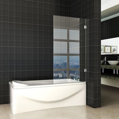 Draaibare Badwand Wiesbaden Profielloos 80×150 cm 6mm NANO Coating