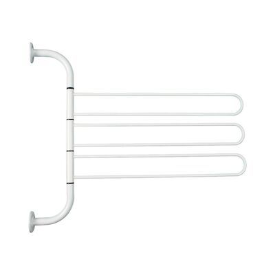 Drievoudige Handdoekhouder Sapho Aqualine Draaibaar 46.5 cm Wit