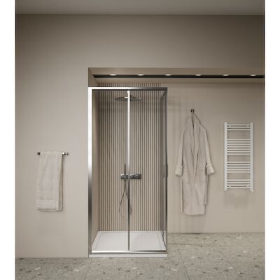 Dubbele douchecabine BWS Luad 120x80x190 cm Chroom