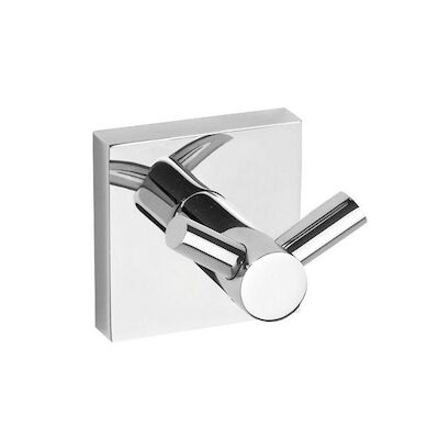 Dubbele Handdoekhaak Sapho X-Square 5.5×5.5×6 cm Chroom