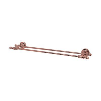 Dubbele Handdoekhouder Sapho Perla 64.5 cm Rose Goud