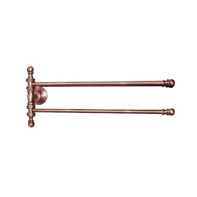 Dubbele Handdoekhouder Sapho Perla Draaibaar 39×16 cm Rose Goud