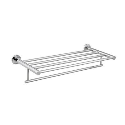 Dubbele Handdoekhouder Sapho Samba met Plankopslag 63 cm Chroom
