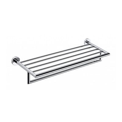 Dubbele Handdoekhouder Sapho X-Round Hangend met Plankopslag 65×21.5 cm Chroom