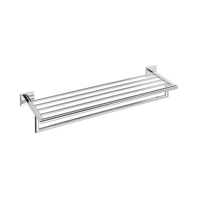 Dubbele Handdoekhouder Sapho X-Square Hangend met Plankopslag 65×21.5 cm Chroom