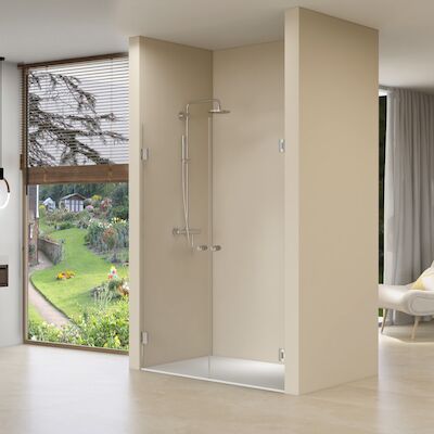 Dubbele Nisdeuren Van Rijn ST01 Helder Glas 100×200 cm 8 mm RVS