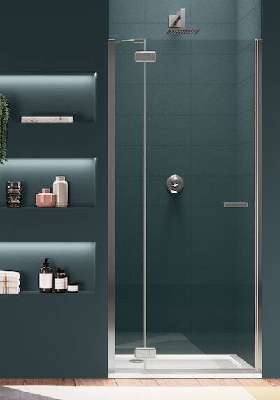 Duka Gallery 3000 Draaideur Helder Glas met ProCare 100×200 cm Zwart