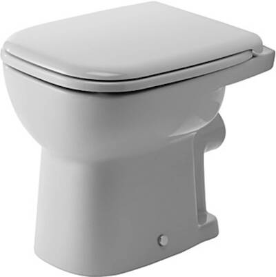Duravit D-Code closet pk vlakspoel met bevestiging Wit