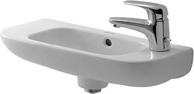 Duravit D-Code fontein 50×22 cm kraangat rechts Wit