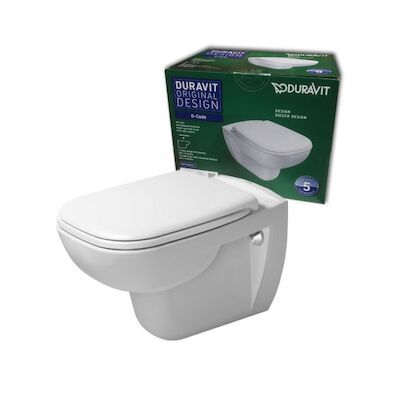 Duravit D-Code Wandcloset Pack Diepspoel En Softclose Closetzitting 35.9×54.5×41 cm Keramiek En Duroplast Wit