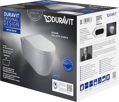 Duravit ME by Starck hangtoilet incl. toiletbril met HygieneFlush 37x57x35,5cm wit