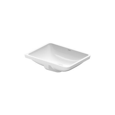 Duravit Starck 3 Inbouw Wastafel 53×36.5×18 cm Rechthoek Keramiek Glanzend Wit