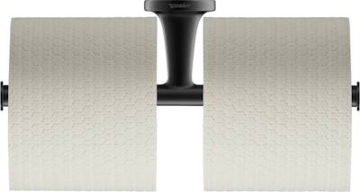Duravit Starck T dubbele toiletrolhouder 25,5×7,6x5cm mat zwart