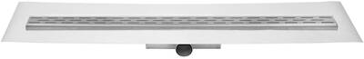 Easy Drain Compact FF 50 afvoergoot 6×70 cm zijuitlaat met afdichtingsdoek RVS