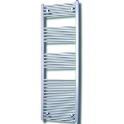 Elektrische Design Radiator Sanicare Plug & Play 172×45 cm Zilver Grijs 920 Watt Met Chroom Thermostaat Links