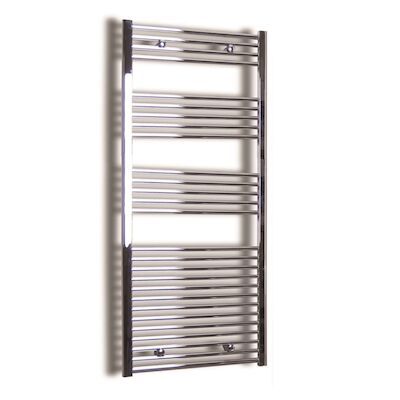 Elektrische Design Radiator Sanicare Plug & Play 172×60 cm Chroom 1127 Watt Met Chroom Thermostaat Links