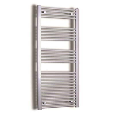Elektrische Design Radiator Sanicare Plug & Play 172×60 cm Inox Look 1127 Watt Met Chroom Thermostaat Links