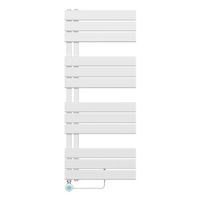 Elektrische Handdoekradiator BWS Russ Links aansluiting 593W 120×50 cm Wit