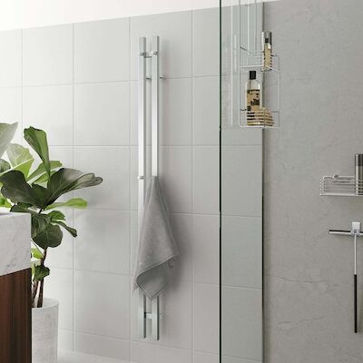 Elektrische Handdoekradiator Smedbo Dry Verticaal 12×150 cm 60W RVS Gepolijst