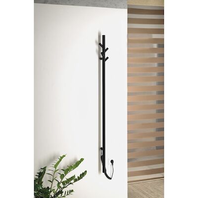 Elektrische Handdoekstang Sapho Pasador 15×150 cm Mat Zwart