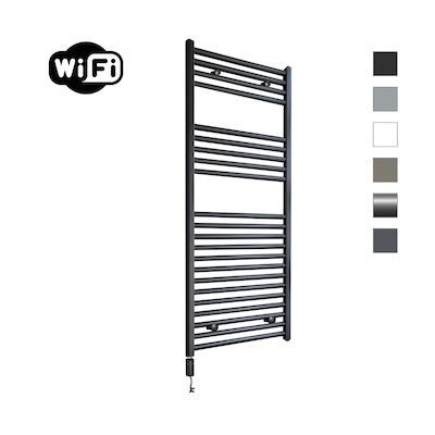 Elektrische Radiator Sanicare HWV Met Wifi 111,8×60 cm Mat Zwart 730W Met Thermostaat Zwart Linksonder