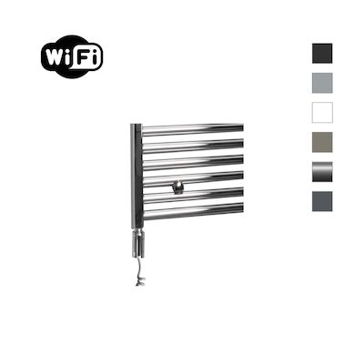 Elektrische Radiator Sanicare HWV Met Wifi 172×45 cm chroom 671W Met Thermostaat Chroom Linksonder