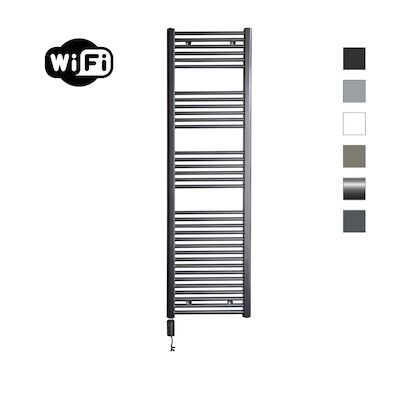 Elektrische Radiator Sanicare HWV Met Wifi 172×45 cm Gunmetal 920W Met Thermostaat Zwart Linksonder